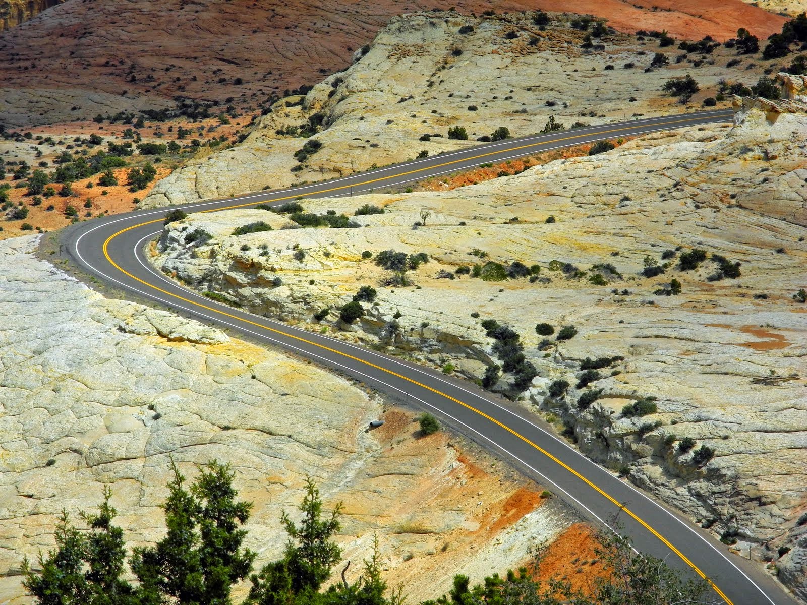 Navajo Sandstone at Head of the Rocks Overlook in the Escalante Canyons district of Utah