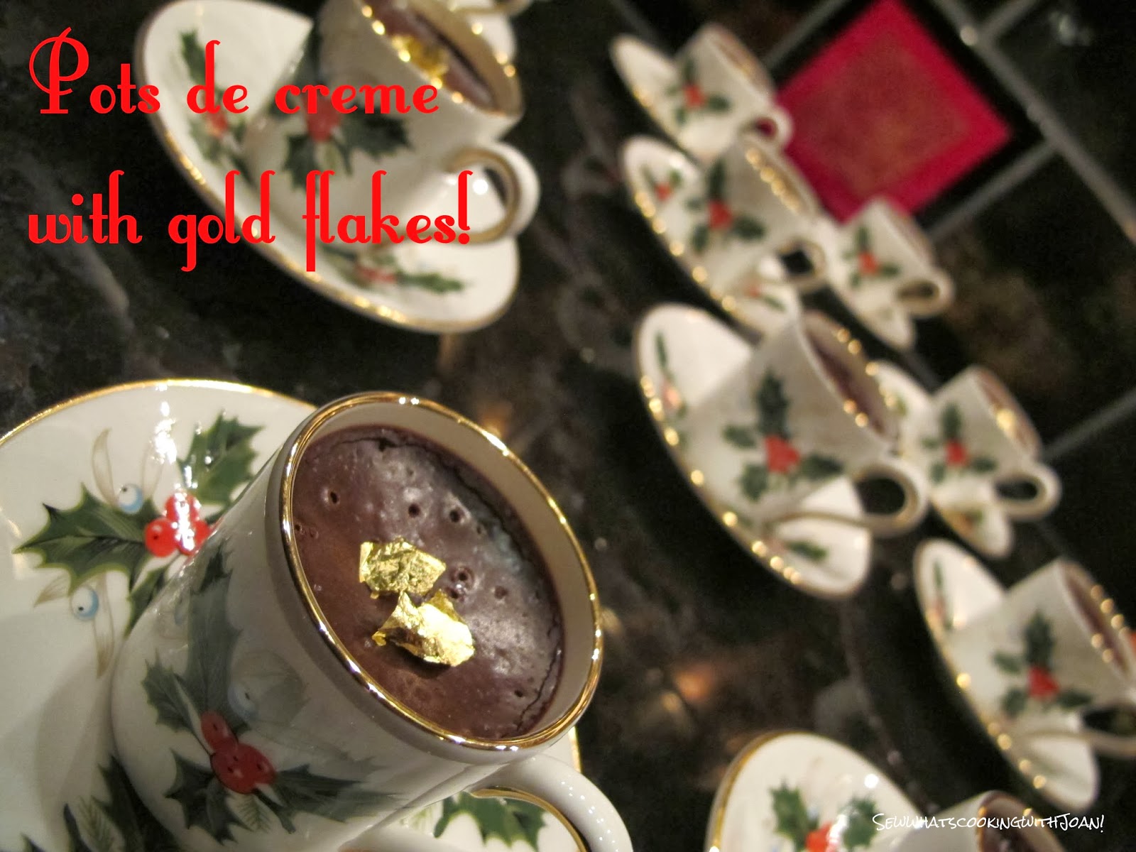 Sew what's cooking with Joan! Pots de Creme!