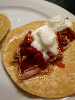 Healthy pulled pork tacos