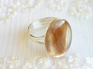 Lock of hair keepsake ring