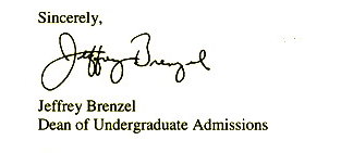 my coming into this internet site and the human response acceptance yale acceptance letter