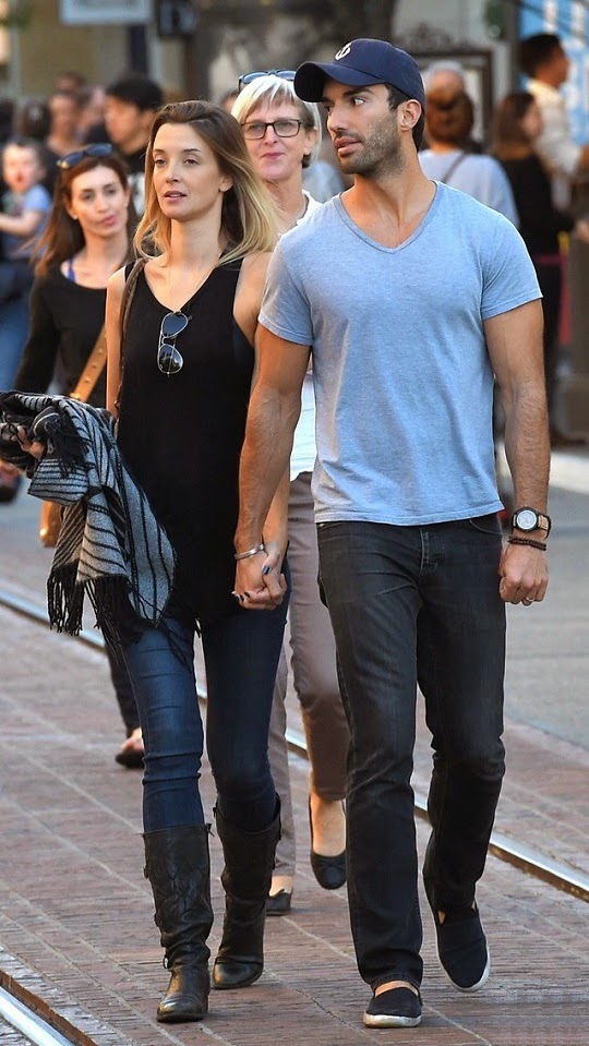 Out & About: Justin Baldoni & Wife Emily Foxler at the Grove.
