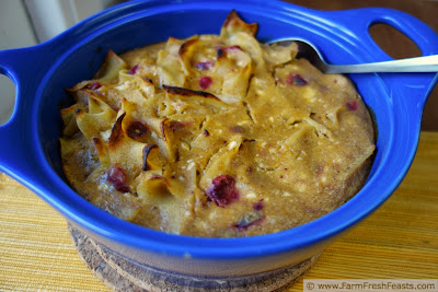 Pumpkin Cranberry Maple Kugel | Farm Fresh Feasts