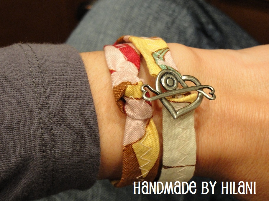 Handmade by Hilani Fabric Bracelet Tutorial (for beginners)