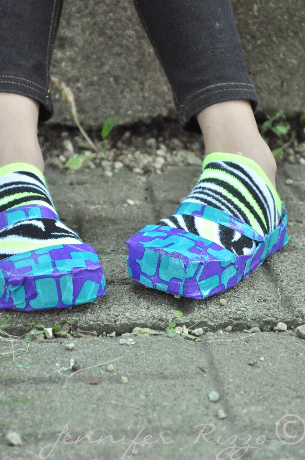 Amazing duct tape shoes and fabulous countertops..... Jennifer Rizzo