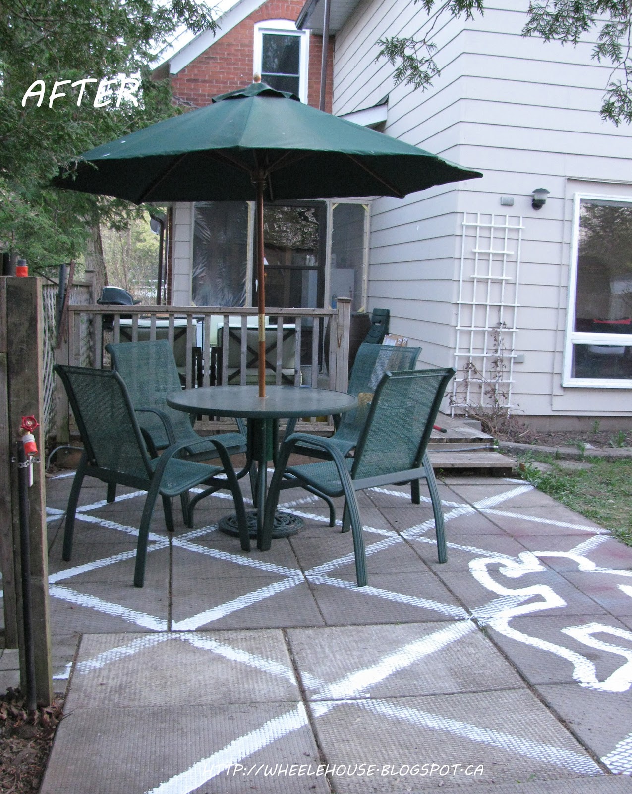 In My Wheele House Ugly Cement Patio Makeover & Dead Bodies