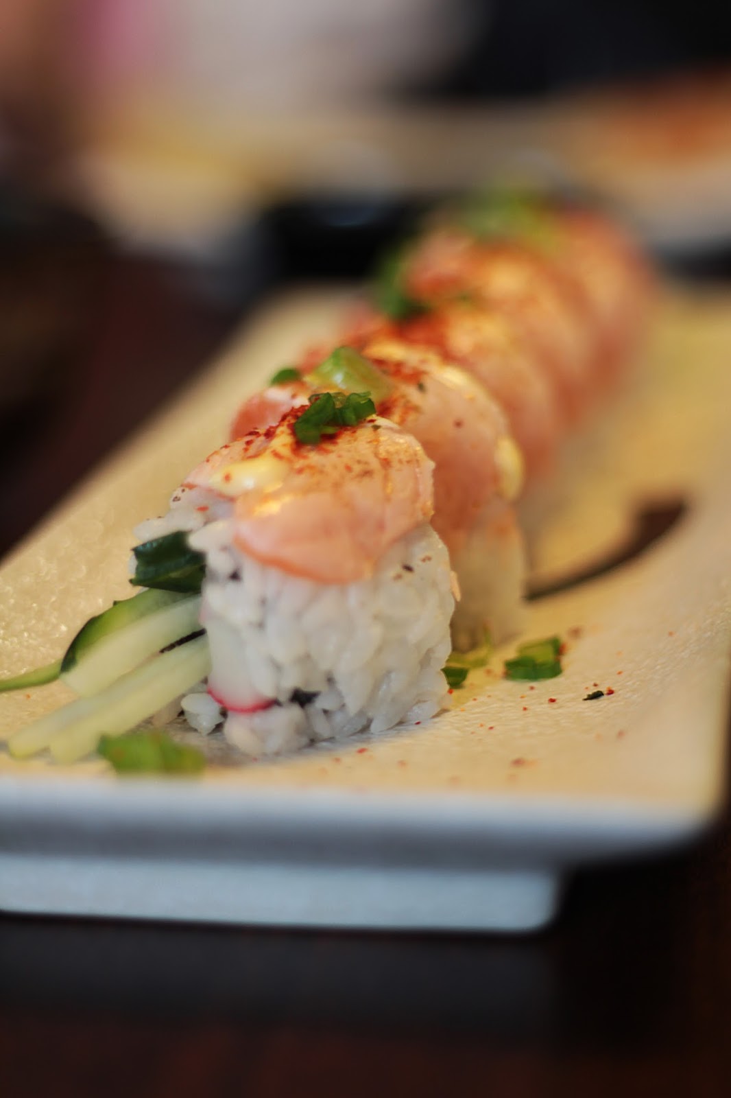 sushi express sheffield review roasted salmon maki