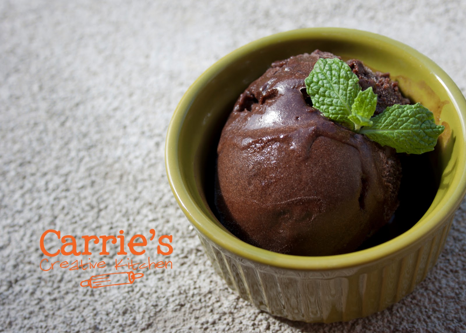 Carrie's Creative Kitchen Dark Chocolate Sorbet (Dairy Free!)