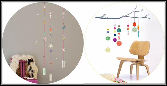 Mimi Lou décoration enfants stickers fils d'étoiles et fils de perles, 