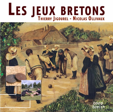 Poqkoat - Jeu de galoche bretonne (6 palets, 1 bûche, 2 pièces) - Jeu  traditionnel breton