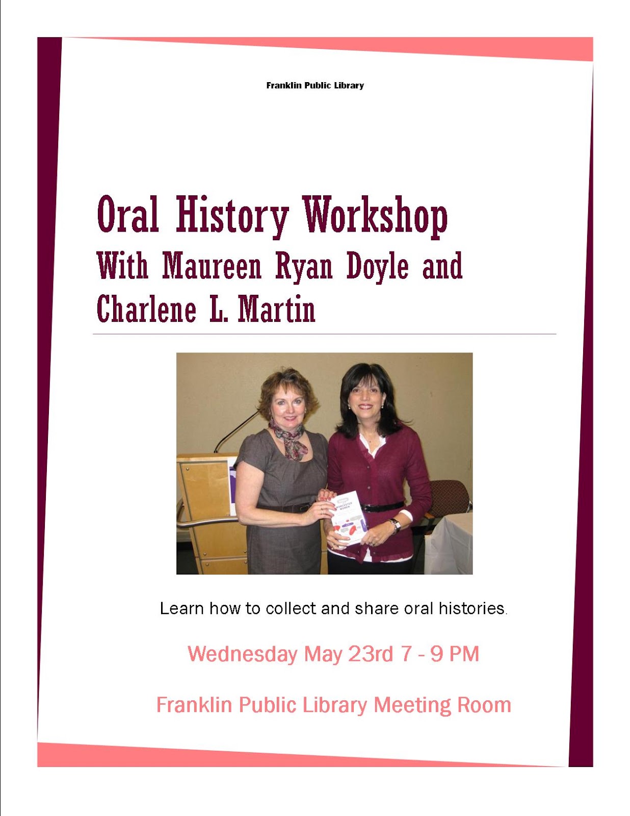 Franklin Matters Franklin Library Oral History