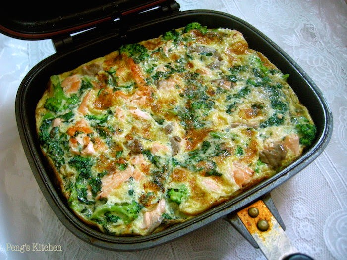 Peng's Kitchen Minty Salmon & Broccoli Frittata