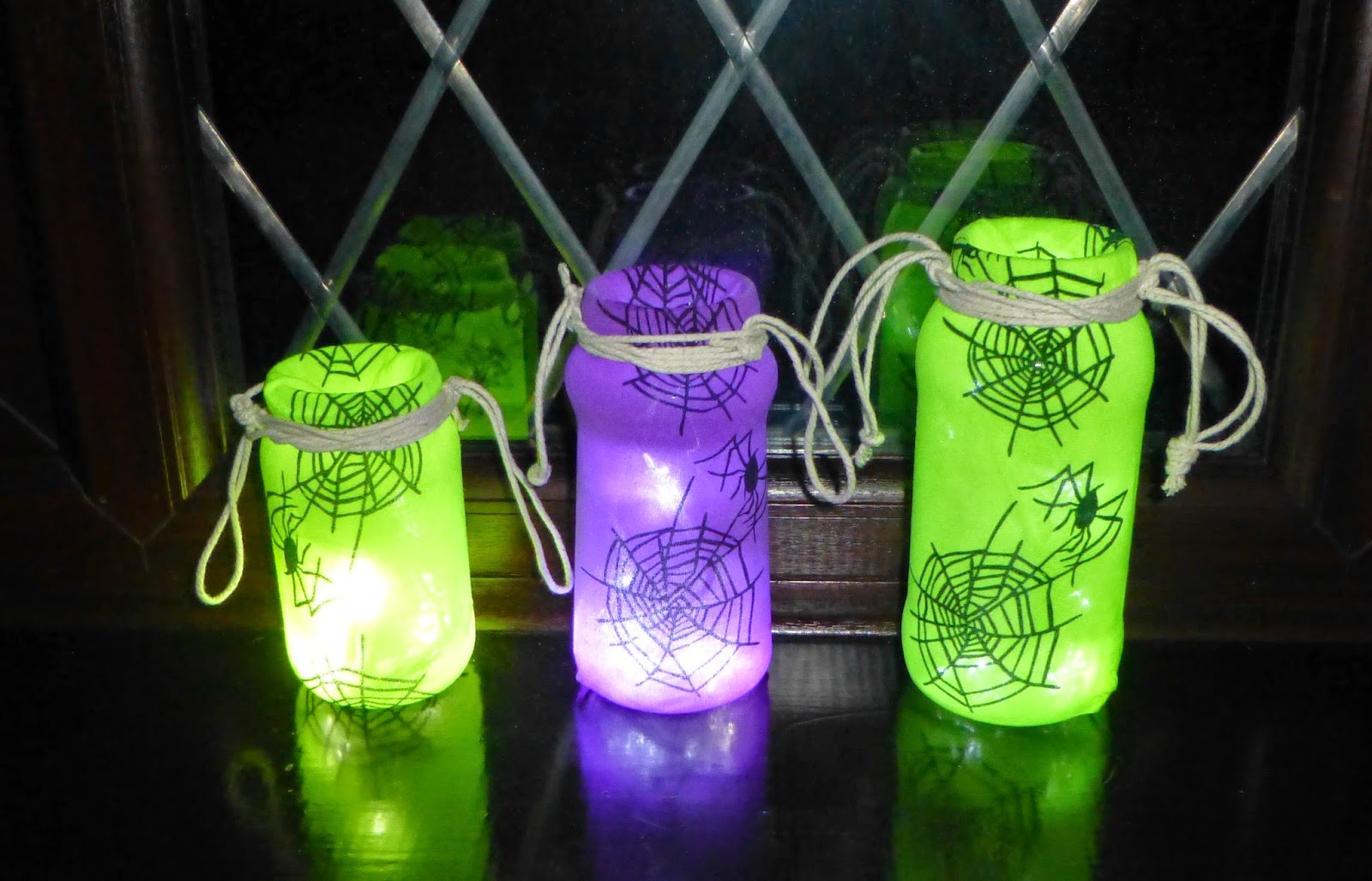 Homemade Halloween Lanterns Him, me & three