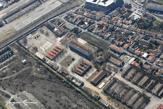 Photo aerienne de l'ancienne caserne Niel de Bordeaux