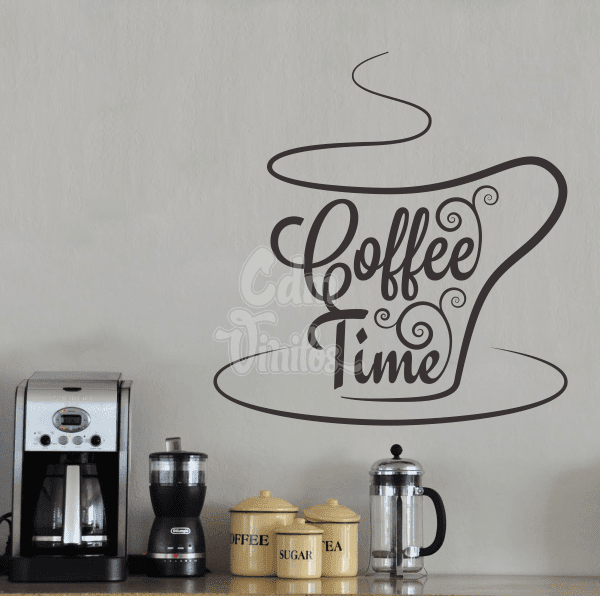 VINILO DECORATIVO COCINA COFFE TIME W02 | CDM Vinilos Decorativos