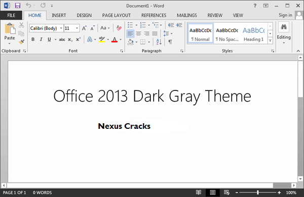 dark theme for office 2013 dark theme for office 2013