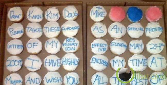 Surat pengunduran diri dalam bentuk cupcake Surat pengunduran diri dalam bentuk cupcake