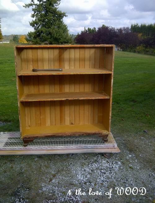 4 the love of wood SOLID WOOD SHELF MAKEOVER from orange to white