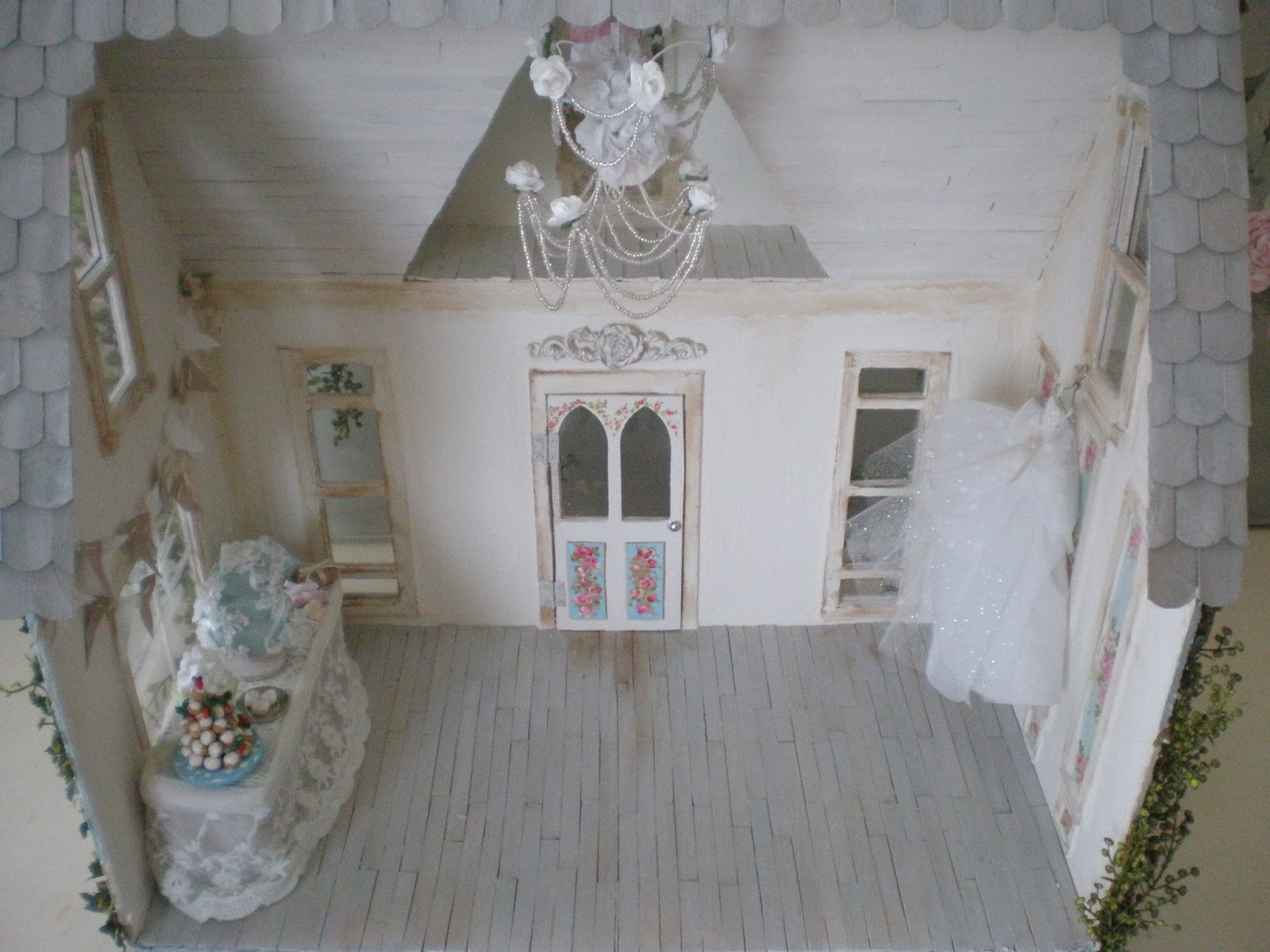 Cinderella Moments Tiffany Wedding Cottage Custom Dollhouse