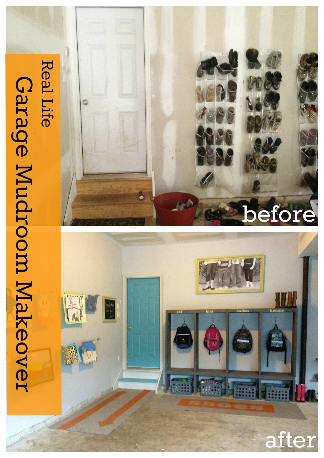 Diy garage mudroom makeover for the real family!