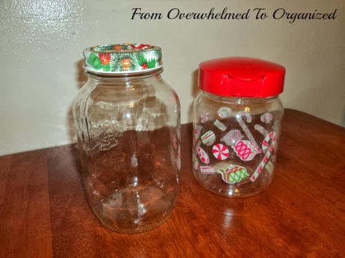 Empty Christmas jars.