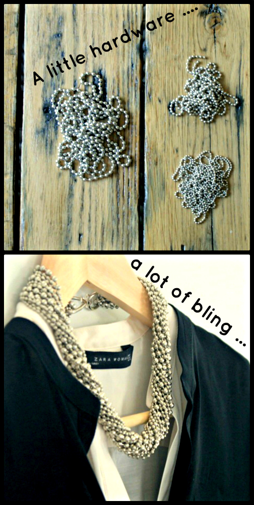 Repurpose Ball Chain = Twisted Necklace the ReFab Diaries