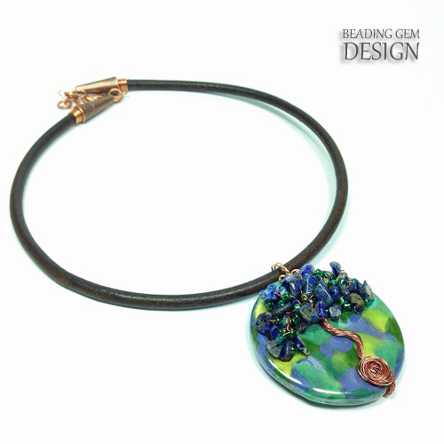 beading gem tree of life necklace 