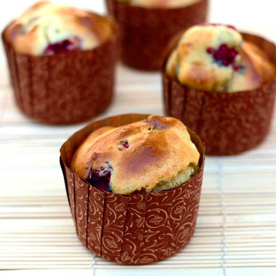 Red Shallot Kitchen [LowFat] Tangerine Raspberry Muffins