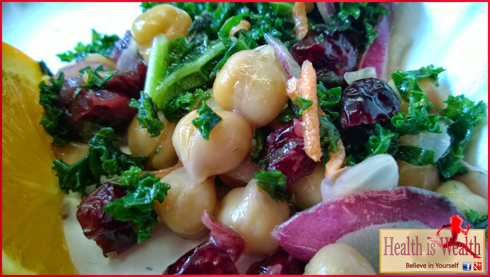 Strong and Beyond Kale Chickpea & Cranberry Salad