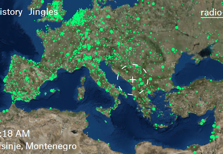 «Διαδραστικός χάρτης με live ραδιοφωνικούς σταθμούς από όλον τον πλανήτη»