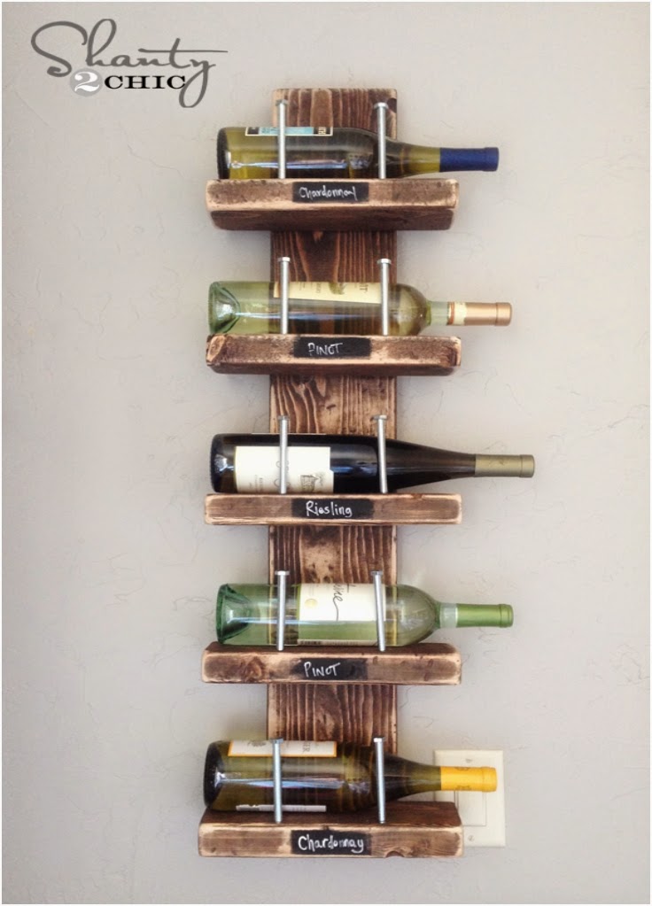 How to Recycle 22 Recycled Wine Rack Designs