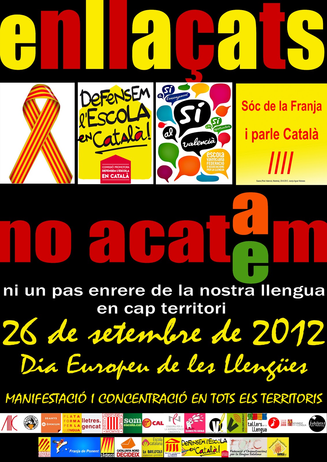 Manifestaci&oacute; en defensa de la llengua catalana (26-09-12)