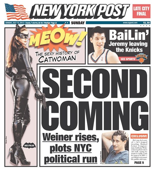 Weiner Jokes, NY Post