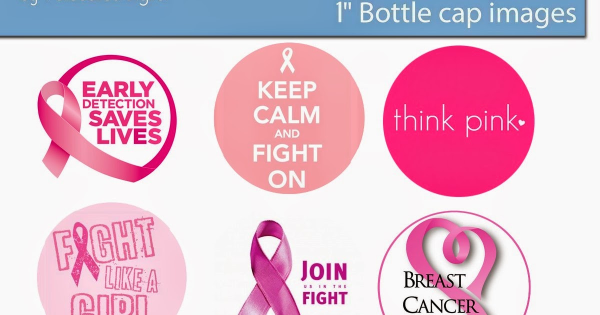 Free Bottle Cap Images Breast Cancer pink ribbon Awareness free bottle