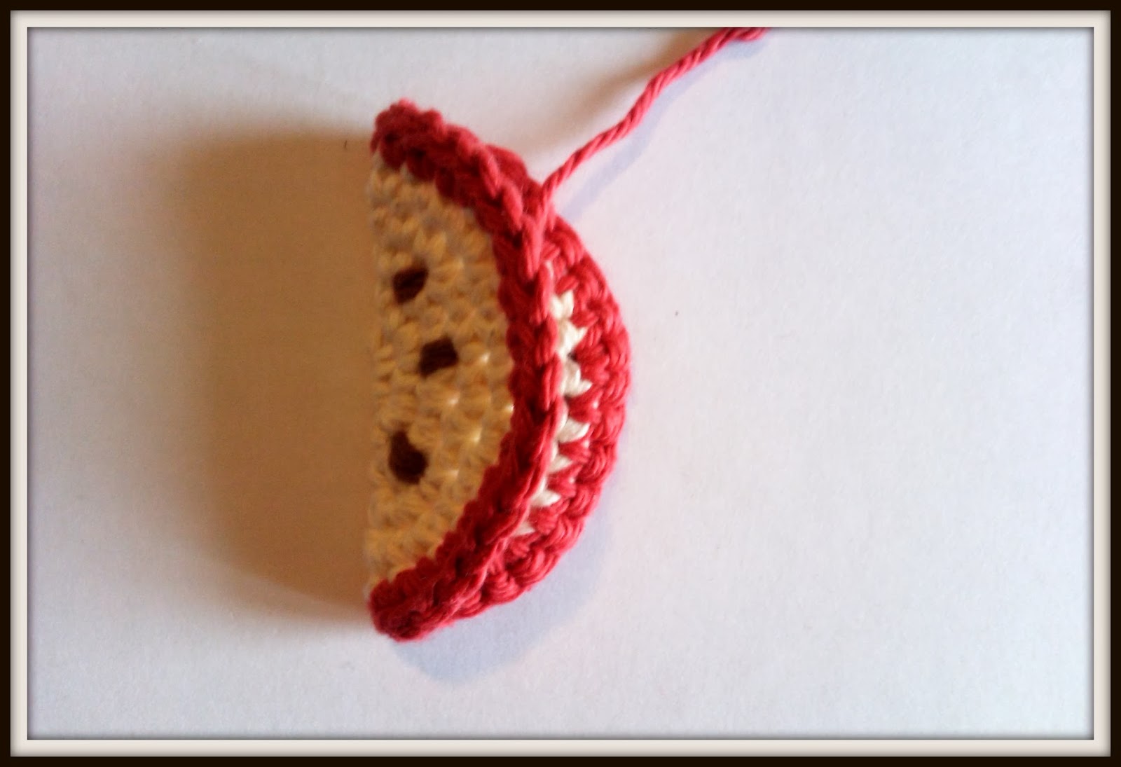 Double Treble Craft Adventures Crochet Apple Slice Key Chains Free Pattern