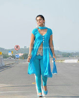 Tapsee, Hot, Navel, Show, In, Mogudu, wearing, blue, salwar, kameez