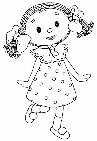 Desenho de Menina com boneca para Colorir - Colorir.com