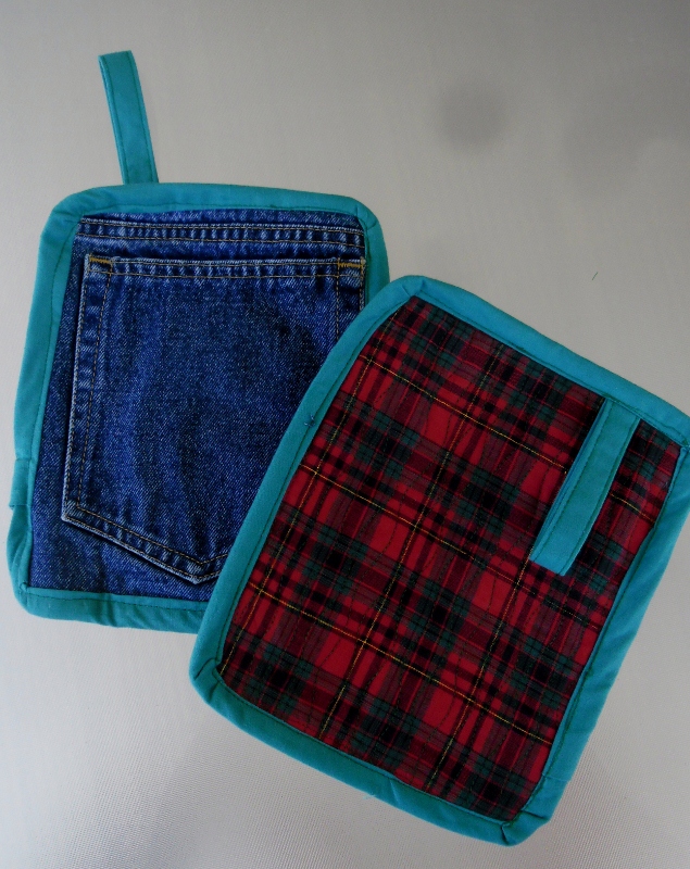 Creating my way to Success More gifts from jeans Denim pot holders