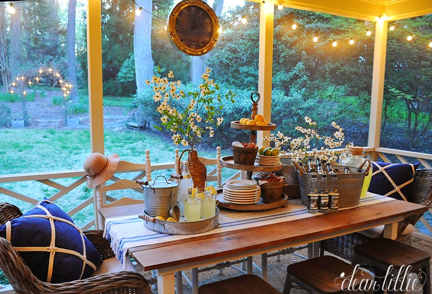 Dear Lillie Lemonade on Our Spring Porch