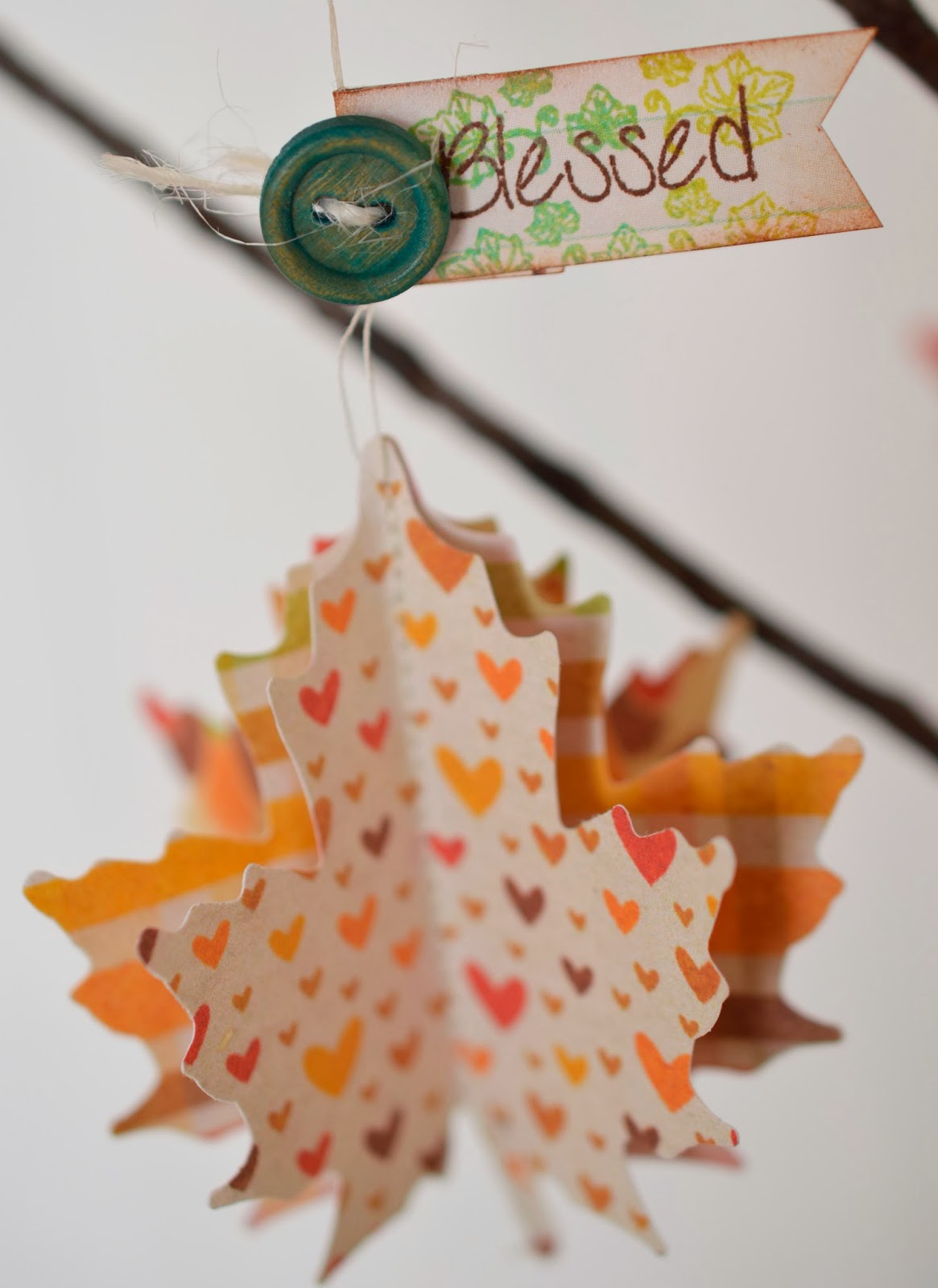 Lori Hairston Leaf Ornaments for Fall with Paper Sweeties
