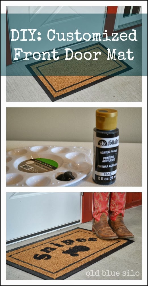 Old Blue Silo DIY custom front door mat
