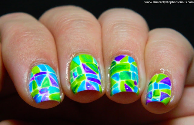 geometric nail art