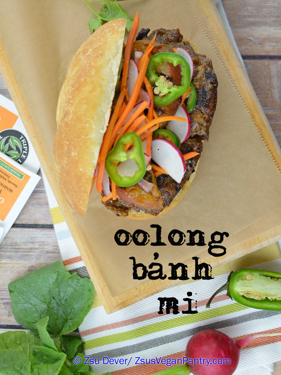 Zsu's Vegan Pantry oolong banh mi burger vegan mofo chopped