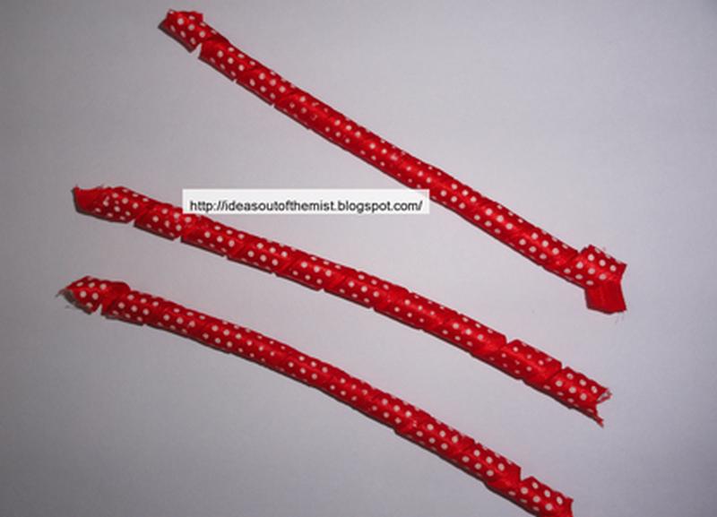 Ideas out of the mist Spiral ribbon hair clips tutorial