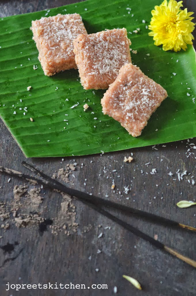 Coconut & Condensed Milk Burfi (Thengai Barfi) Jopreetskitchen