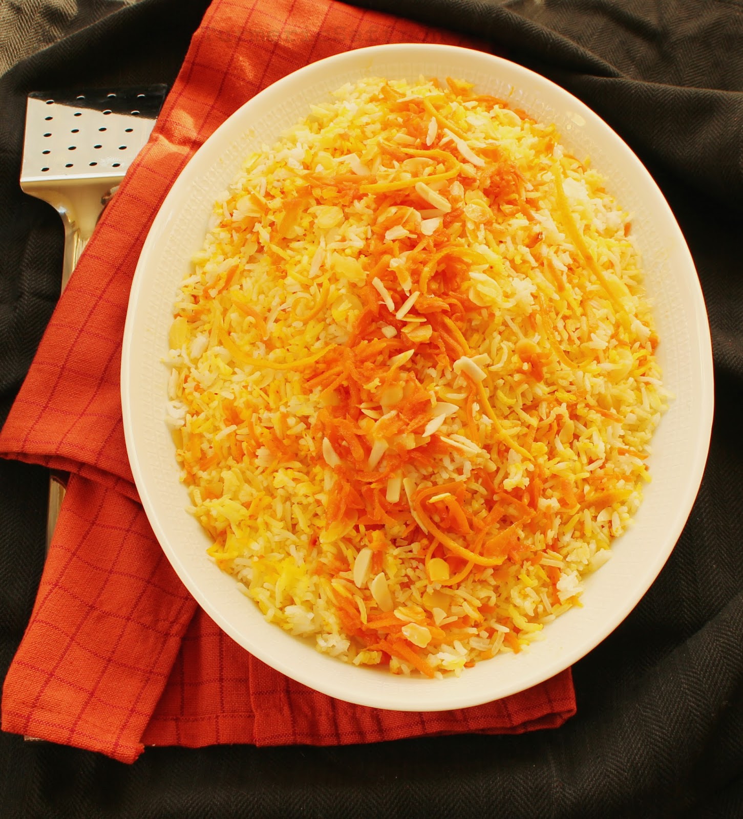 Turmeric & Saffron Shirin Polow Persian Sweet Rice