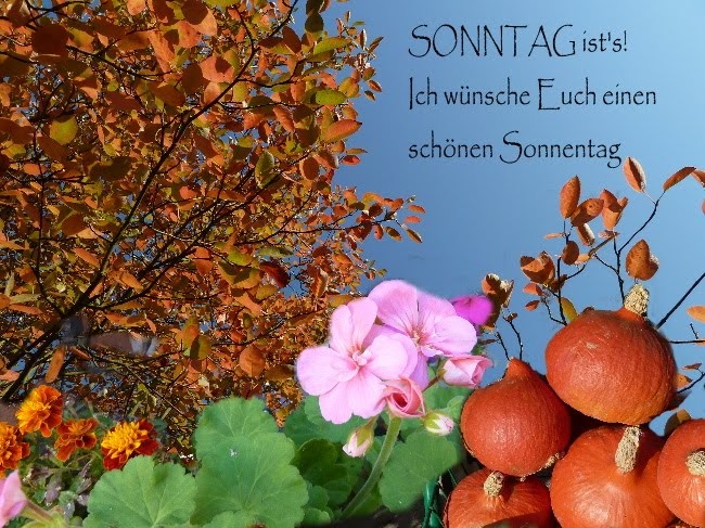 Willkommen in Renates Eckchen Ich wünsche Euch einen schönen SONNTAG