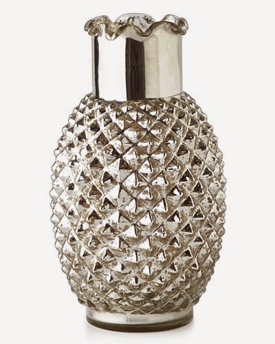 vintage mercury glass pineapple vase
