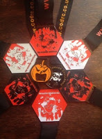 2014 November Nightmare medals  with Pumpkin & Spooky in the centre