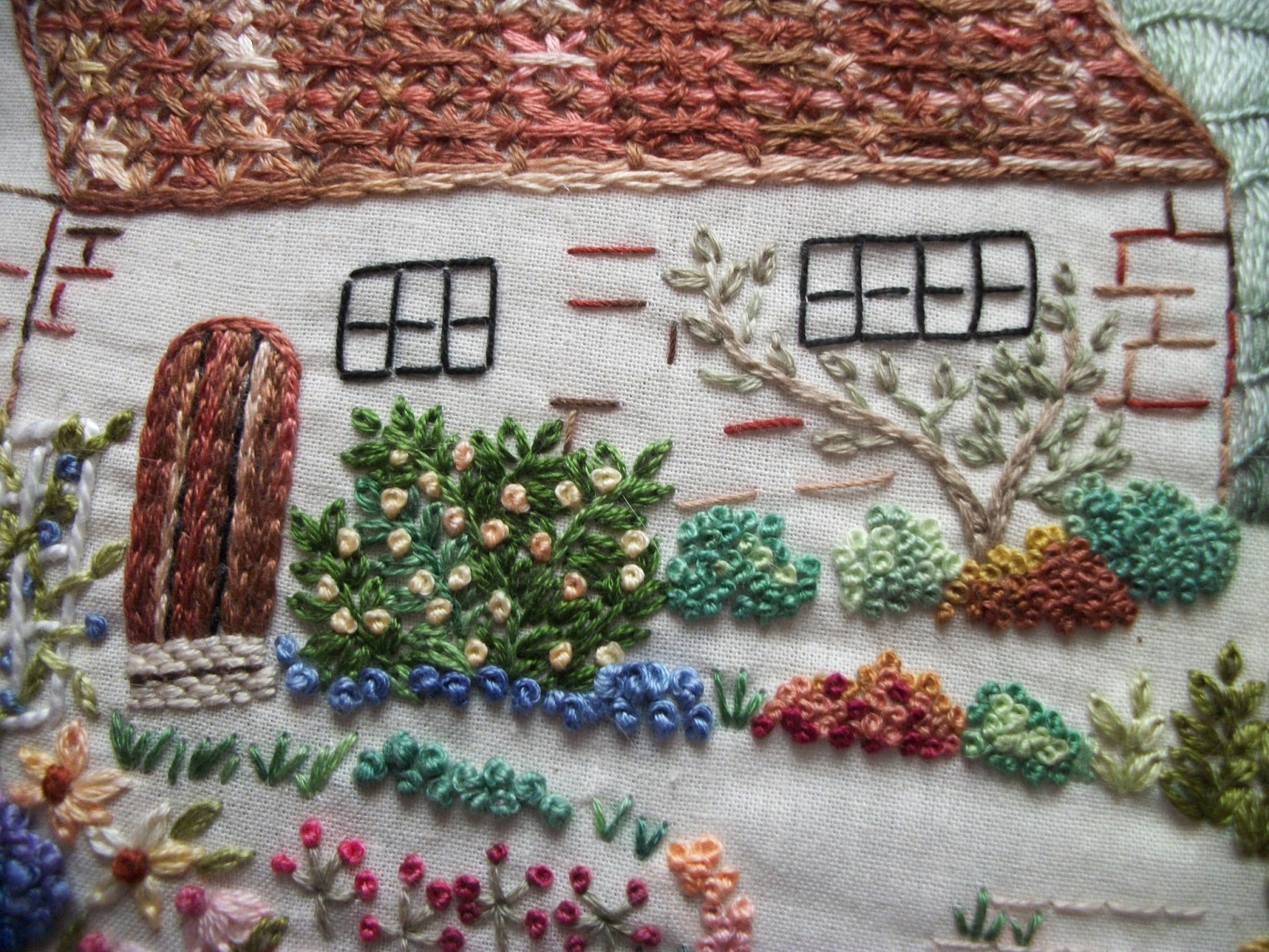 Hayfield Cottage House Embroidery